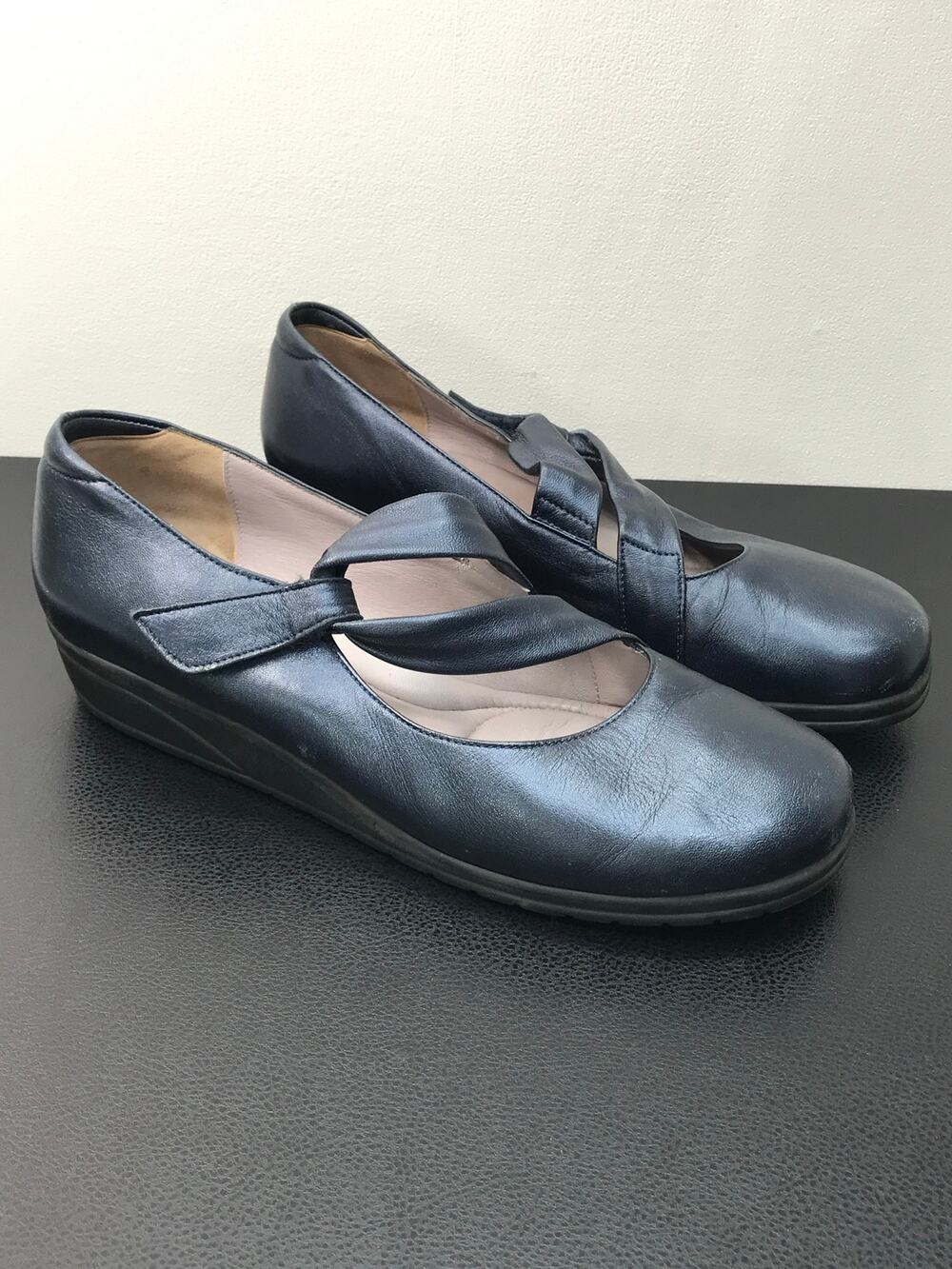 BeautiFeel Women's Blue Pleasure Wedge 41 10 to 10.5 Mary Jane Style